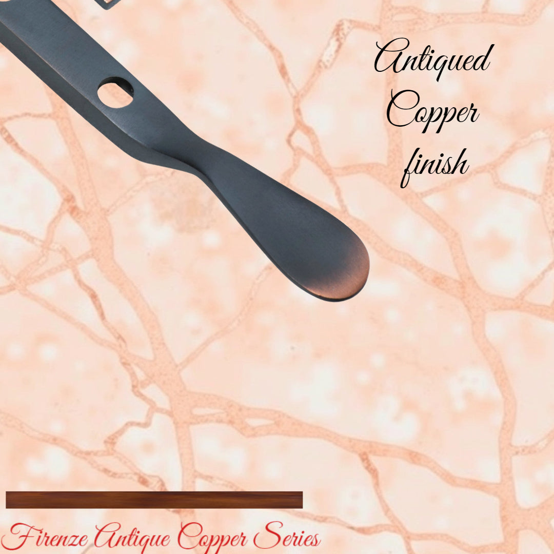 Antiqued Copper window stay 200mm with 4 holes-Base Fixed-Vintique Concepts