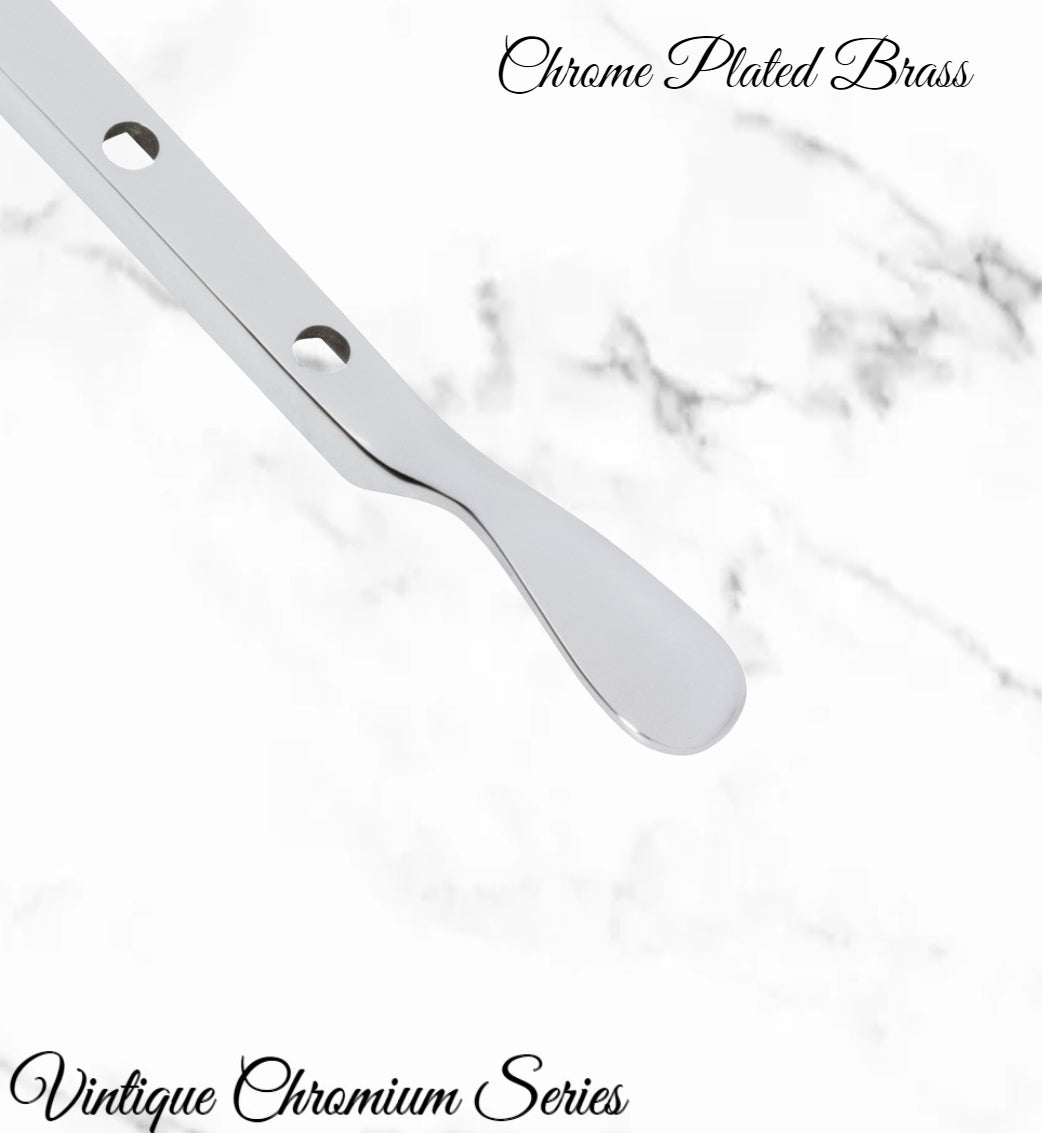 Chrome plated Brass window stay 300mm with 5 holes-Base Fixed-Vintique Concepts