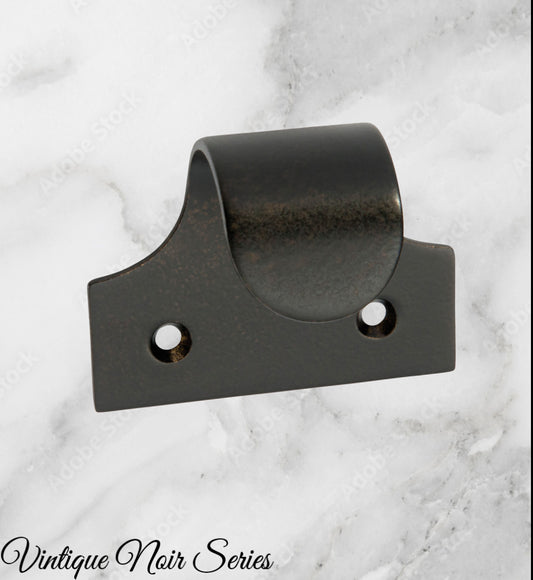 Regal Matt Black Brass Traditional sash window lift 49mm x 40mm-Vintique Concepts
