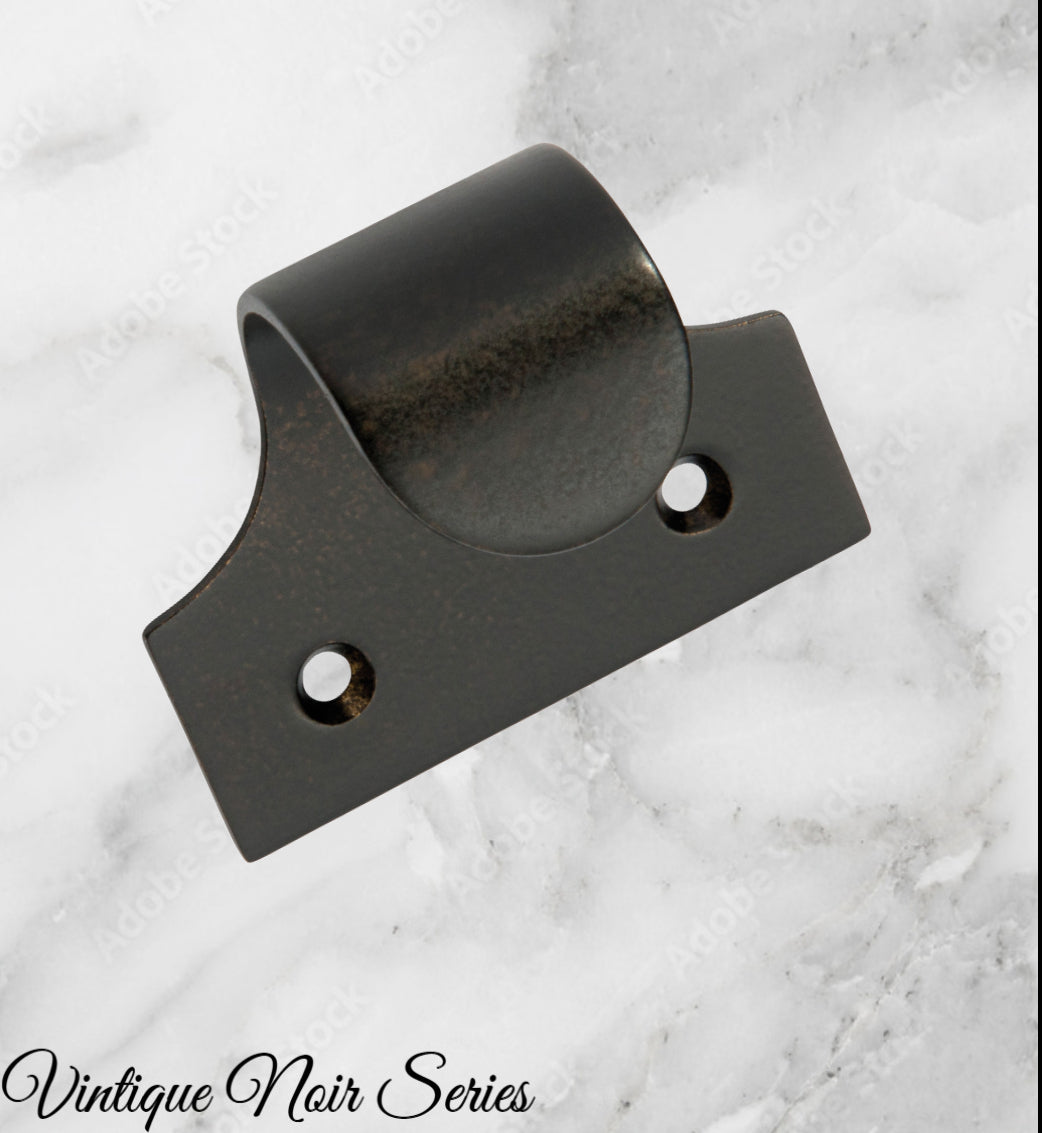 Regal Matt Black Brass Traditional sash window lift 49mm x 40mm-Vintique Concepts