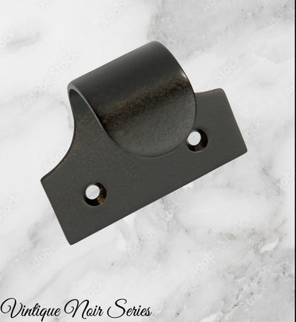 Regal Matt Black Brass Traditional sash window lift 49mm x 40mm-Vintique Concepts
