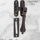 Noir series Black brass teardrop window fastener 40 x 95mm-Vintique Concepts
