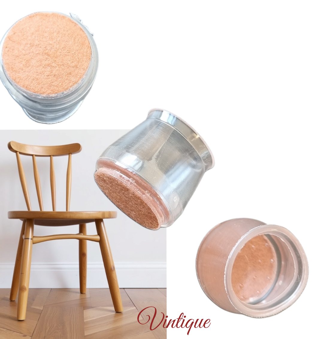 Silicone Chair Tips with felt pad Fits 20mm to 32mm-Vintique Concepts