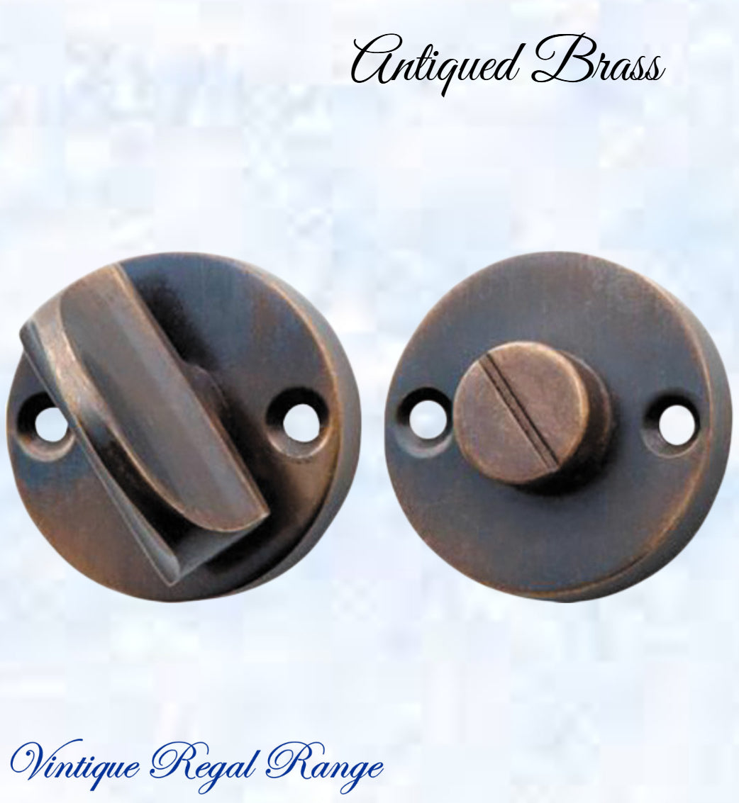 Round Privacy Turns 35mm Dia with spindle-Various finishes-Vintique Concepts