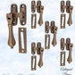 Antiqued brass teardrop window fastener 40 x 95mm-Vintique Concepts