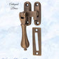 Antiqued brass teardrop window fastener 40 x 95mm-Vintique Concepts