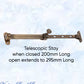Antiqued Brass Telescopic window stay 200mm - 295mm Pin Type-Vintique Concepts