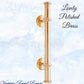 Polished Brass Large Bar type pull handle 420mm Long-Vintique Concepts