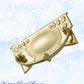 Regal Victorian large Square swing Polished Brass Drawer handle-Vintique Concepts