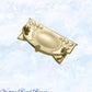 Regal Victorian Small Square swing Polished Brass Drawer handle-Vintique Concepts