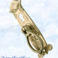 Regal Keyhole Drop Ring Polished Brass Drawer handle-Vintique Concepts