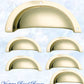 Regal Polished Brass Classico smooth Cup Drawer pull-Vintique Concepts