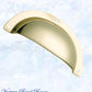 Regal Polished Brass Classico smooth Cup Drawer pull-Vintique Concepts