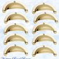 Regal Polished Brass Classico Teardrop Cup Drawer pull-Vintique Concepts