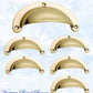 Regal Polished Brass Classico Teardrop Cup Drawer pull-Vintique Concepts