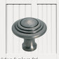 Farmhouse Polished Iron Ringed Knob (3 sizes)-Vintique Concepts