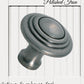 Farmhouse Polished Iron Ringed Knob (3 sizes)-Vintique Concepts