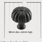 Farmhouse Satin Black Iron Pumpkin Knob (2 sizes)-Vintique Concepts
