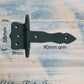 Rustic Iron Henry's Long Tonge door or gate hinge 90mm arm-Vintique Concepts
