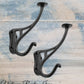 Antique Disc Black Iron Coat & Hat Hook 115mm x 90mm-Vintique Concepts