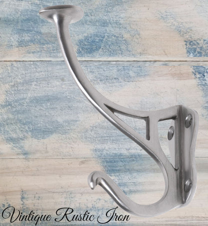 Polished Iron Disc Coat & Hat Hook 115mm x 90mm-Vintique Concepts