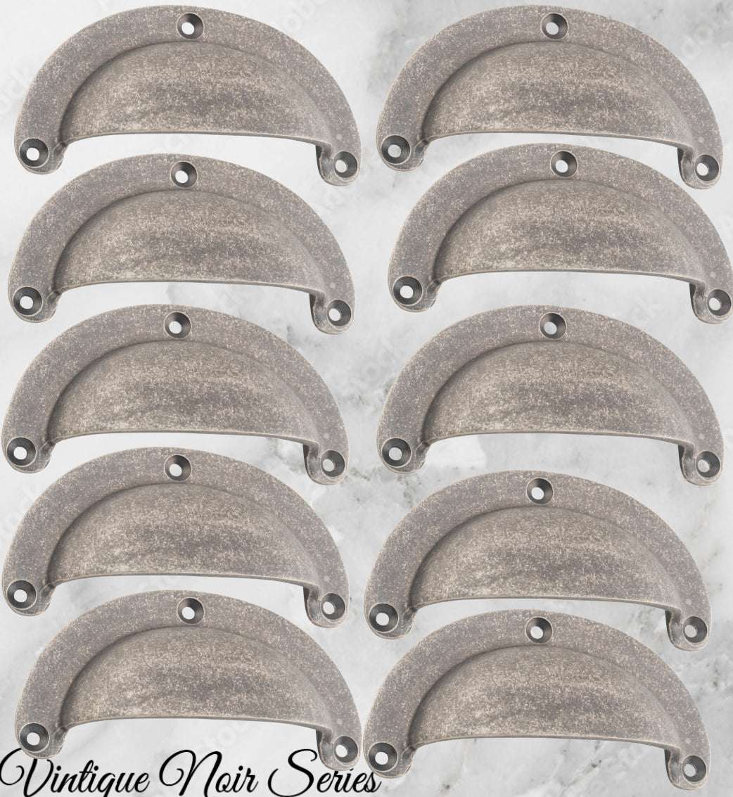 Regal Antiqued Pewter Classico Teardrop Cup Drawer pull-Vintique Concepts