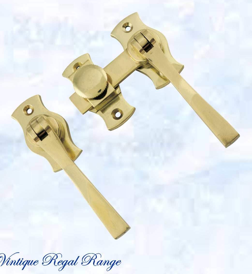 Polished Brass French door Square drop handle set-Vintique Concepts