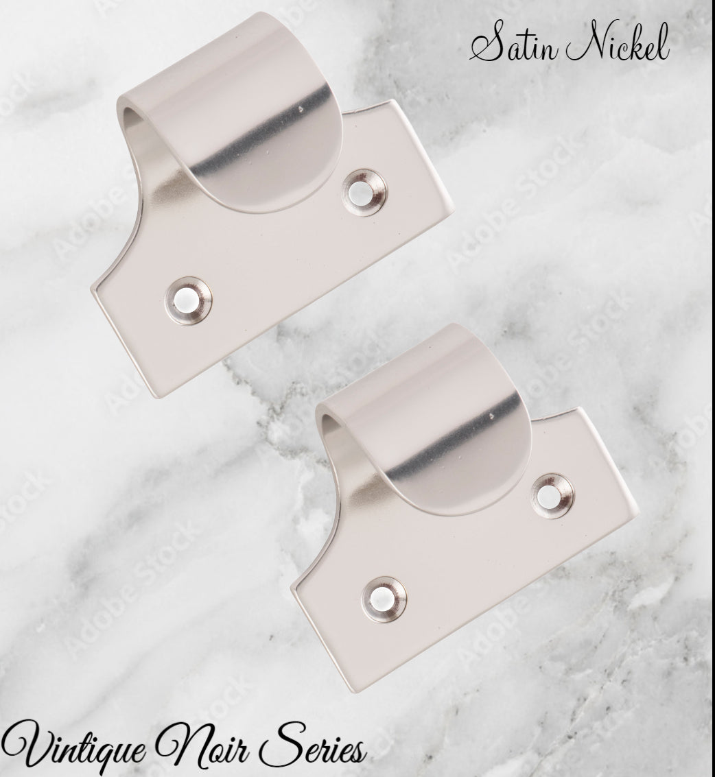 Regal SATIN NICKEL Traditional sash window lift 49mm x 40mm-Vintique Concepts