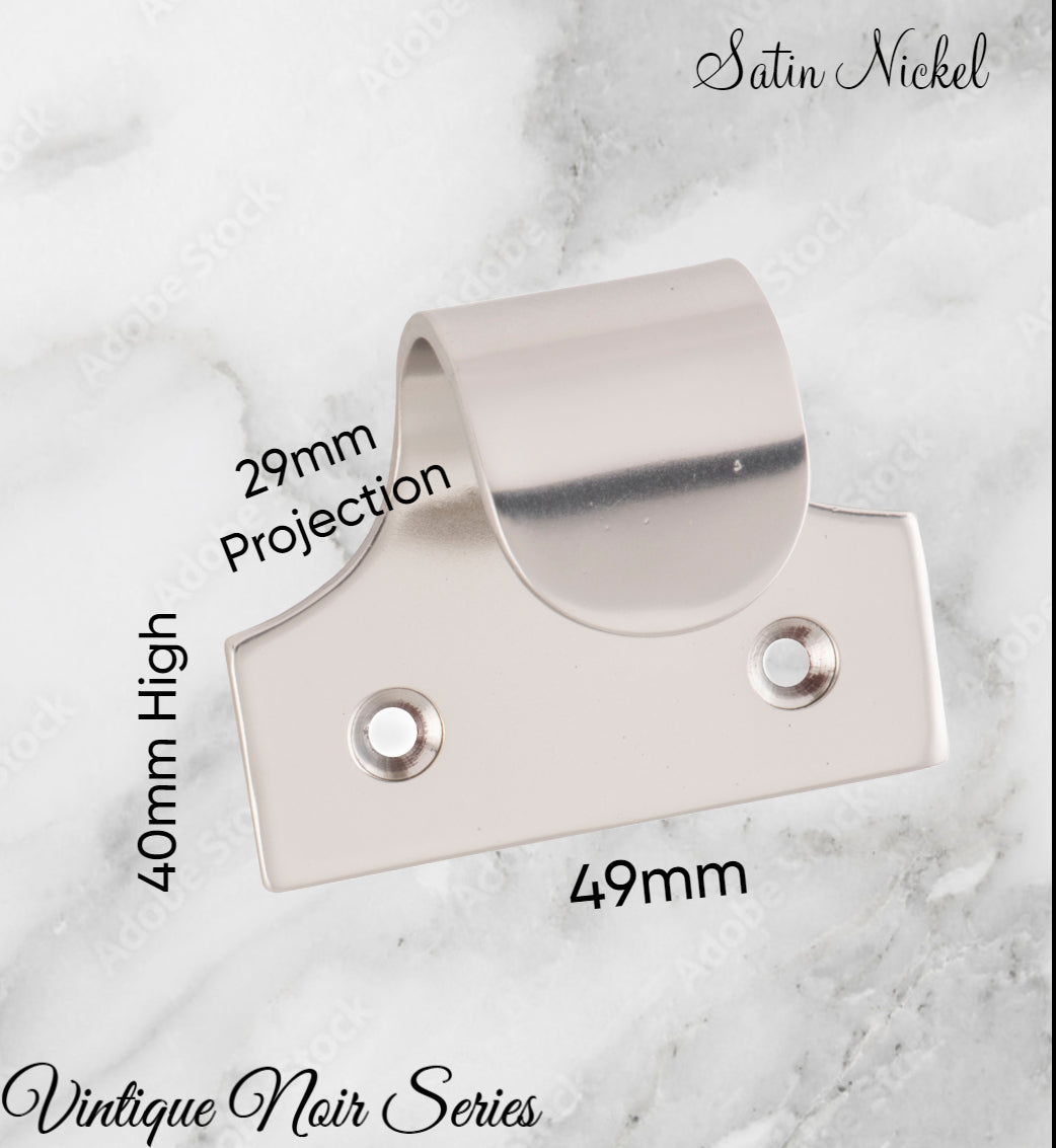Regal SATIN NICKEL Traditional sash window lift 49mm x 40mm-Vintique Concepts