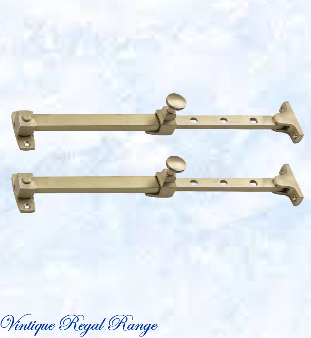 Standard Brass Telescopic window stay 200mm - 295mm Pin Type-Vintique Concepts