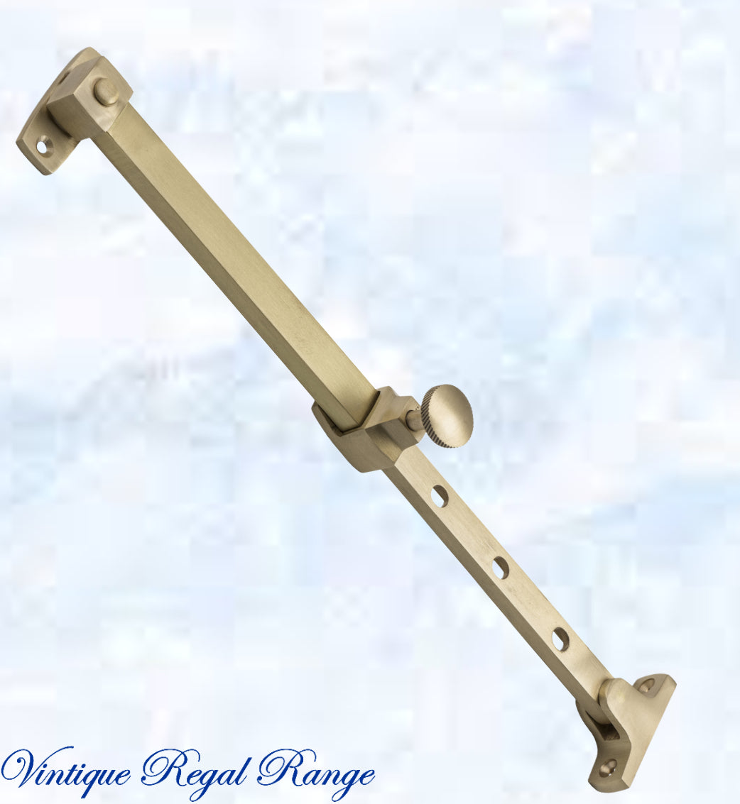 Standard Brass Telescopic window stay 200mm - 295mm Pin Type-Vintique Concepts