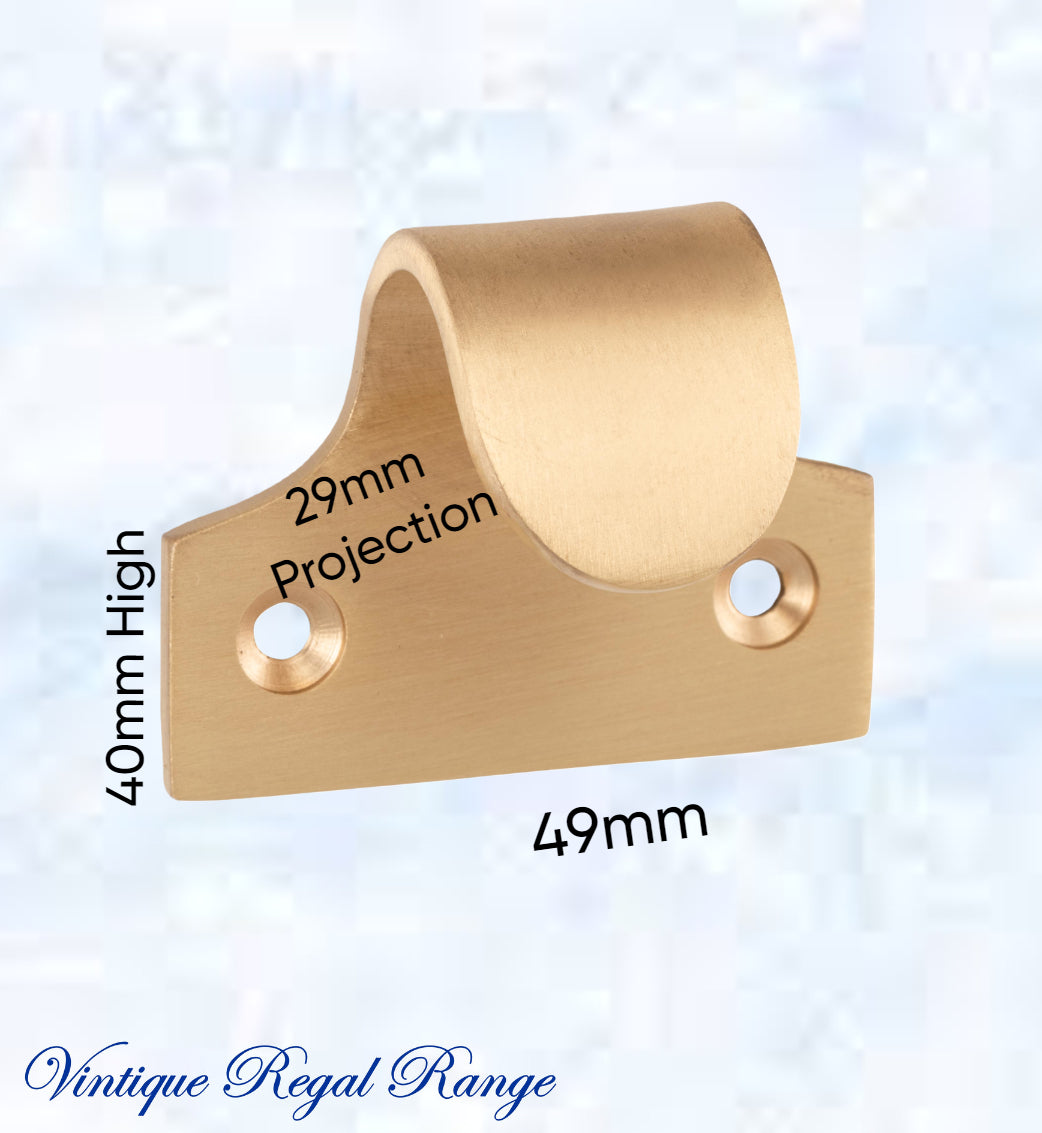 Regal Standard Brass Traditional sash window lift 49mm x 40mm-Vintique Concepts
