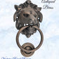 Antiqued Brass Lion Head door Knocker 100mm ring-Vintique Concepts