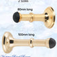 Polished Brass Classic rubber door stop 80mm Long-Vintique Concepts