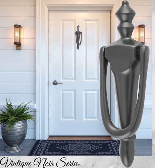 MAYFAIR Matt Black Door Knocker-Vintique Concepts