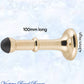 Polished Brass Classic rubber door stop 100mm Long-Vintique Concepts