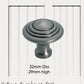 Farmhouse Polished Iron Ringed Knob (3 sizes)-Vintique Concepts