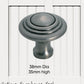 Farmhouse Polished Iron Ringed Knob (3 sizes)-Vintique Concepts
