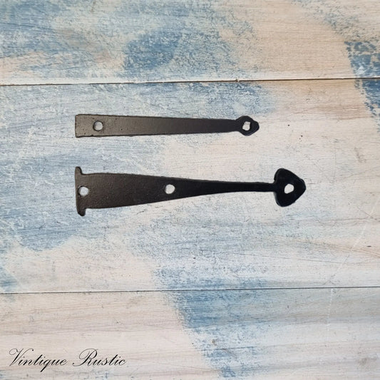 Rustic NZ made Dummy Faux Hinge straps-Small spearhead - Vintique Concepts