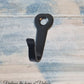 Heavy duty black steel robe hook 41mm high-Vintique Concepts