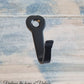 Heavy duty black steel robe hook 41mm high-Vintique Concepts