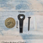 Heavy duty black steel robe hook 41mm high-Vintique Concepts