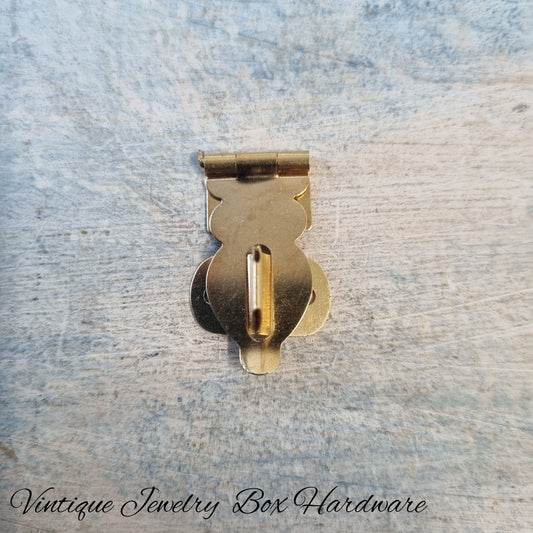 Libby's Vintage Brass jewelery Box Latch for padlock 27 x 19mm-Vintique Concepts