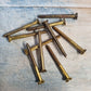Antique Solid Brass Flat head wood screws 1-1/2''(38mm) 6 gauge (pkt10)-Vintique Concepts