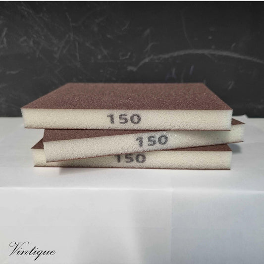 Abrasive Flexible Foam sanding Sponge pad-2 sided 150g 3 Pack-Vintique Concepts