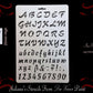 Alphabet Letters & Numbers  IMPULS BT FONT furniture paint stencil (A4 Size)-Vintique Concepts