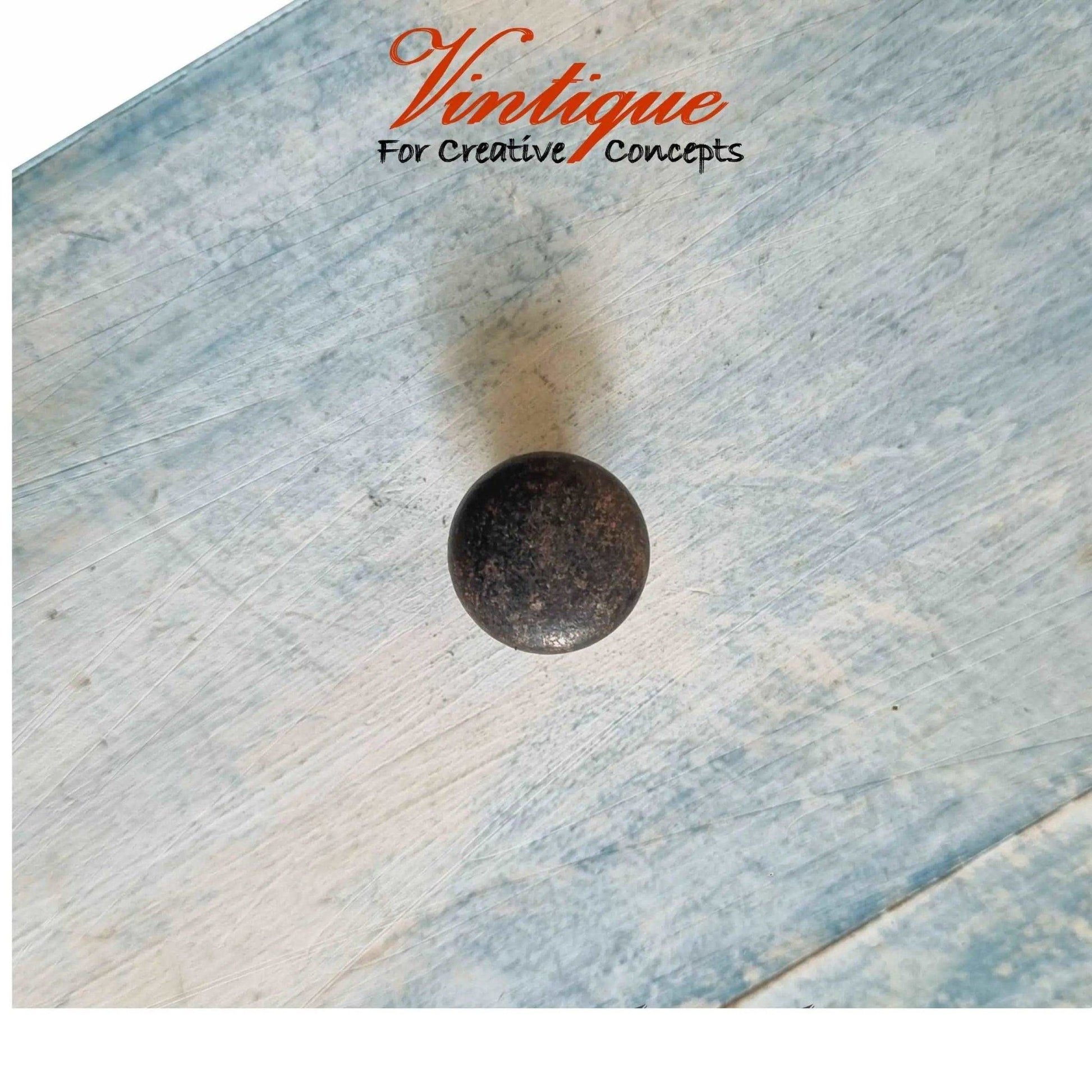 Antique Bronze "itsy Bitsy" small drawer or cabinet vintage knob 15mm dia-Vintique Concepts