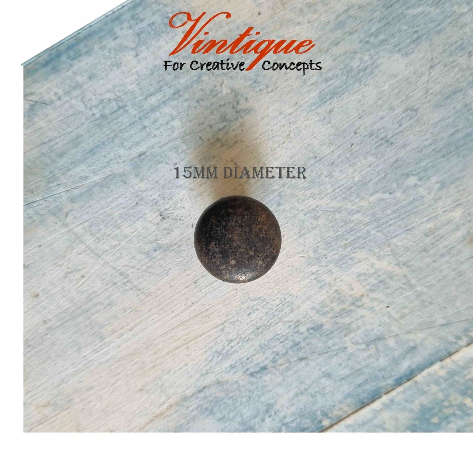 Antique Bronze "itsy Bitsy" small drawer or cabinet vintage knob 15mm dia-Vintique Concepts