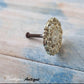 antique Gold furniture Knob 44mm Dia (Recycled hardware)-Vintique Concepts