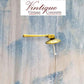 antique Gold teardrop pendant cabinet pull handle 65mm long